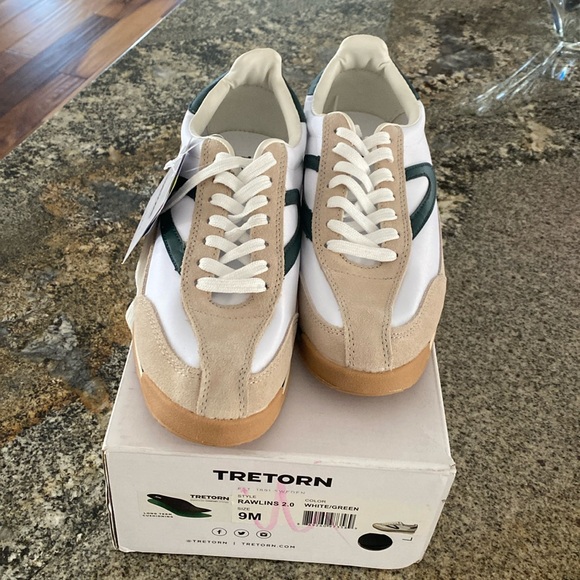 Tretorn Shoes - Tretorn Women’s Rawlins Sneaker Suede Leather Lightweight Rawlins 2.0 GReen/Gray